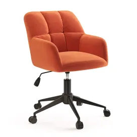 Office chair Elnor Velvet Orange